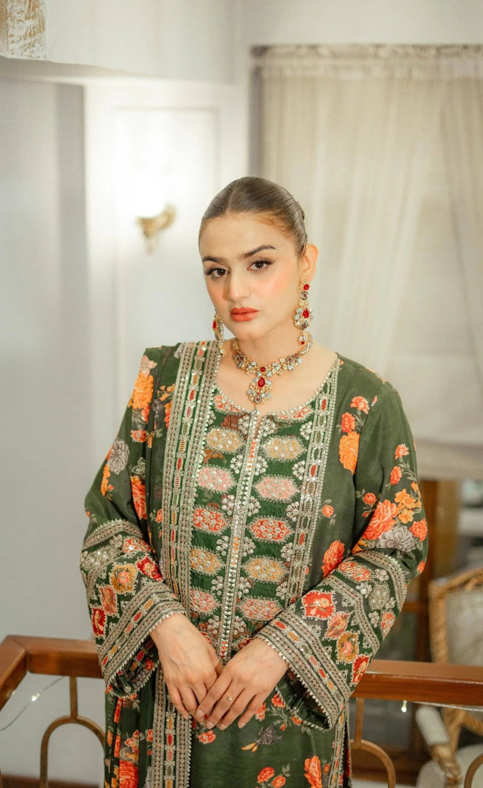 Aneela’s SILK – Hira mani green Unstitched 3iece ZB06