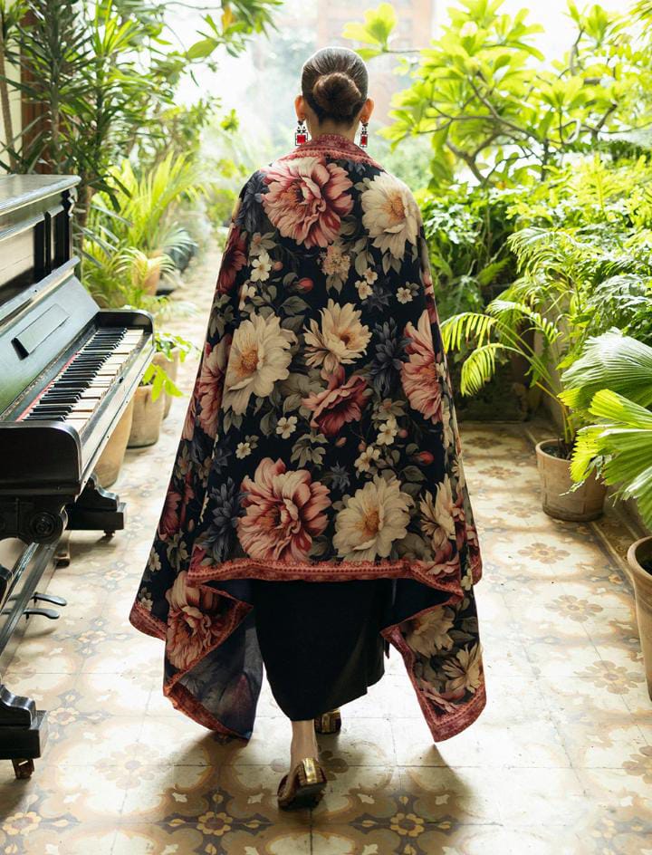 DHANAK EMBROIDERED UNSTITCHED WITH PRINTED SHAWL_ ZB019