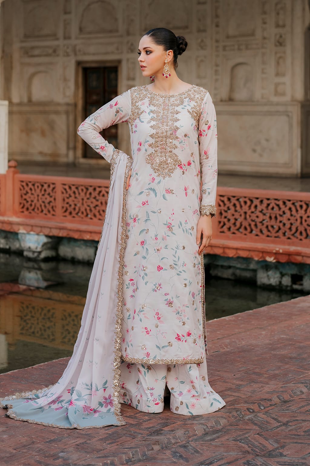 IZNIK Lawn printed shirt with chiffon duppta ZB103