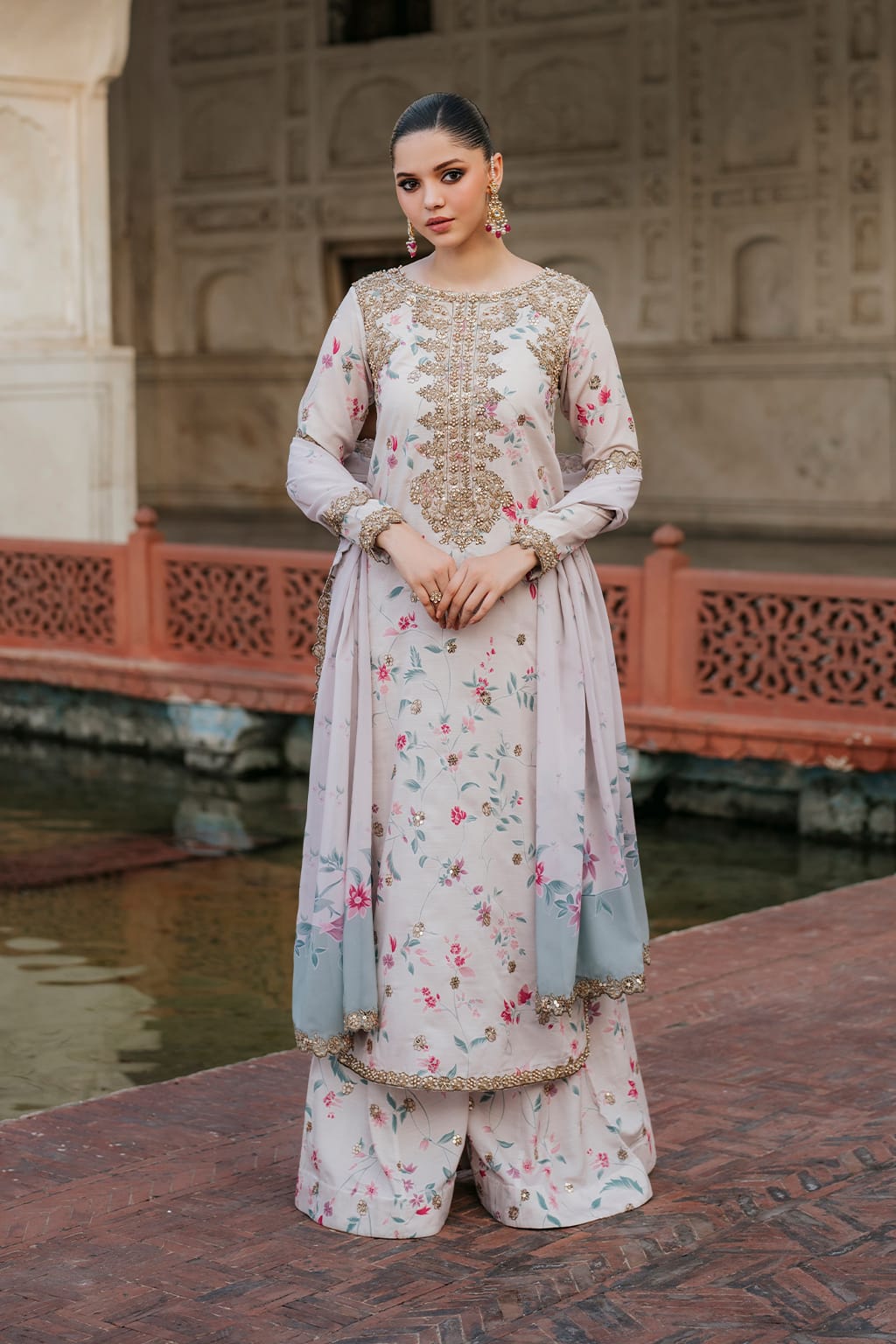 IZNIK Lawn printed shirt with chiffon duppta ZB103