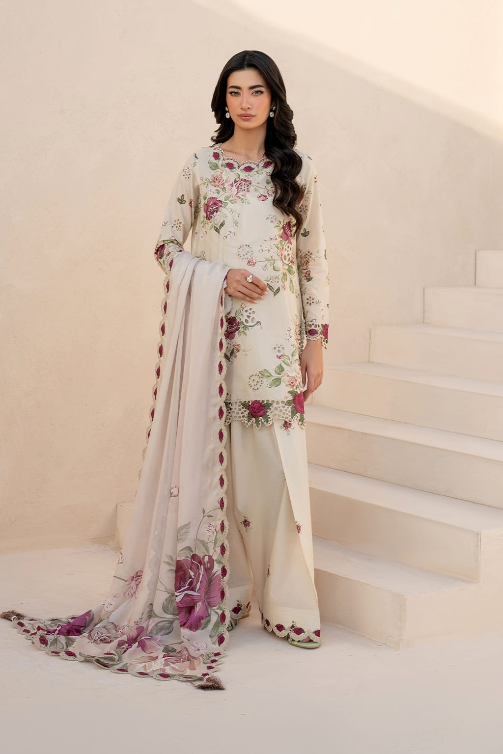 IZNIK  lawn printed shirt with printed chiffon duppta ZB114