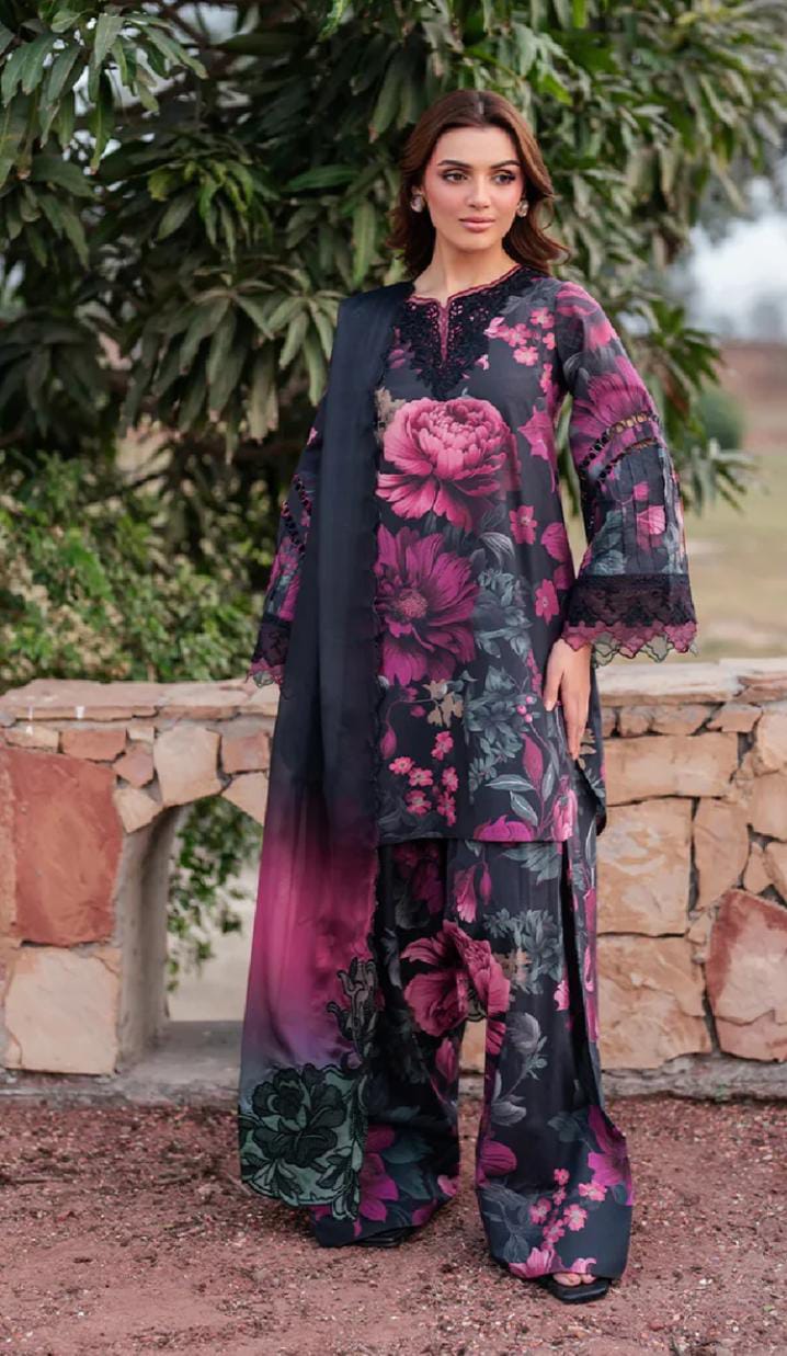 Iznik Digital Printed  Slik + slik Dupatta Article D#90015