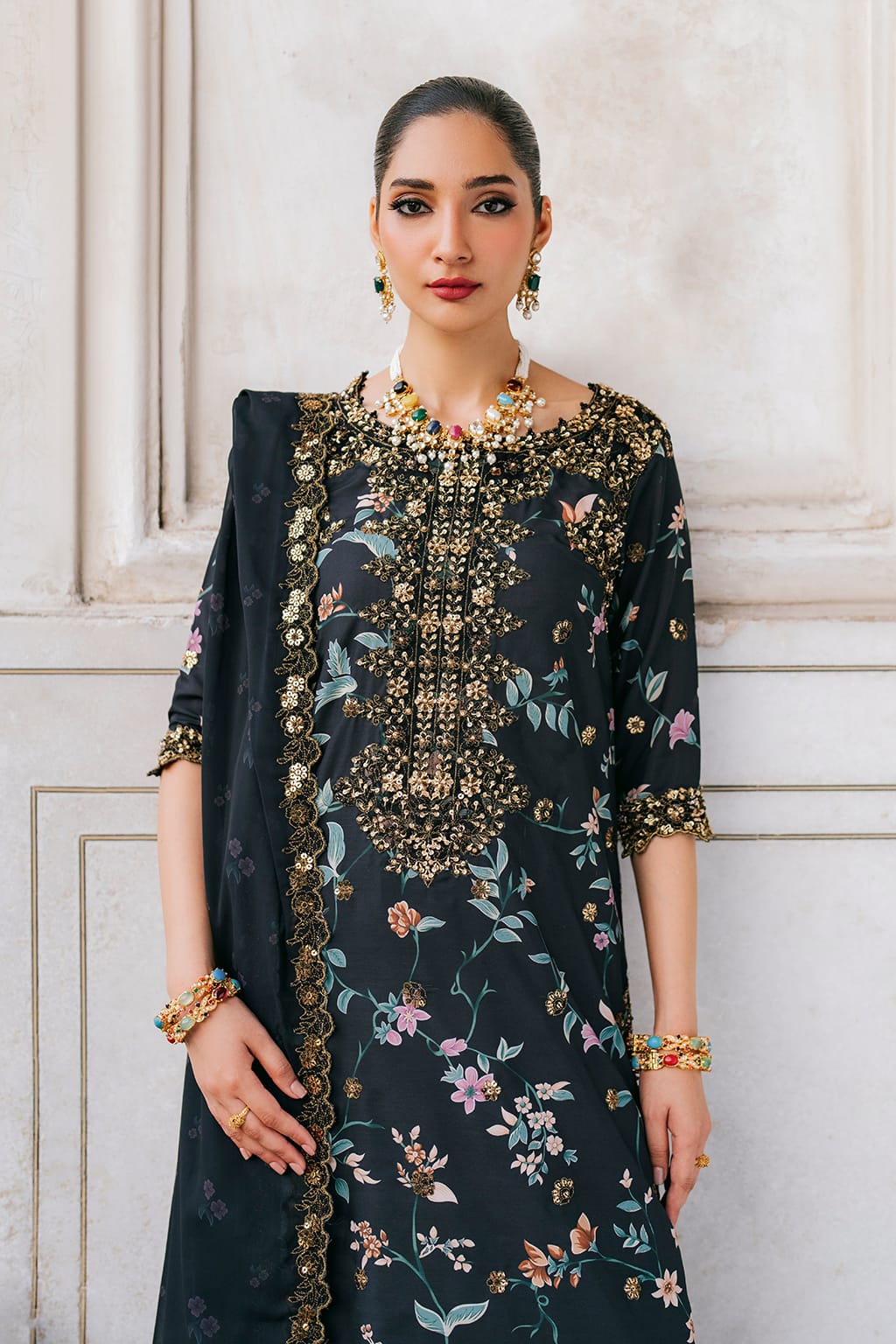 IZANIK lawn printed shirt with chiffon duppta ZB102